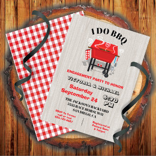 Jag bjuder in BBQ-Förlovningsfest Inbjudningar