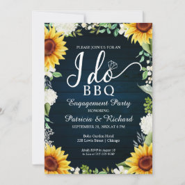 Jag bjuder in Rustic Förlovningsfest till BBQ Meddelande