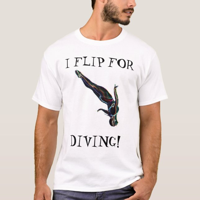 Jag bläddrar för att dyka tee shirt (Framsida)