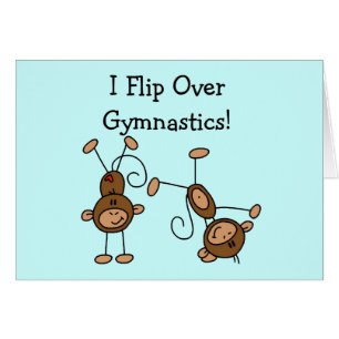 Jag bläddrar över gymnastikTshirts och gåvor Hälsningskort