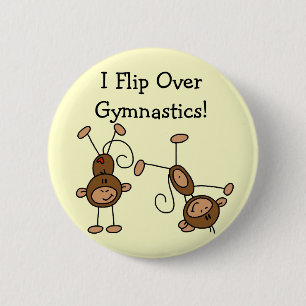 Jag bläddrar över gymnastikTshirts och gåvor Knapp