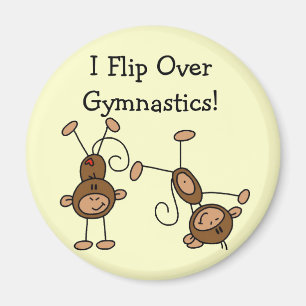 Jag bläddrar över gymnastikTshirts och gåvor Magnet