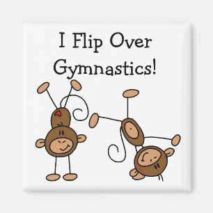 Jag bläddrar över gymnastikTshirts och gåvor Magnet