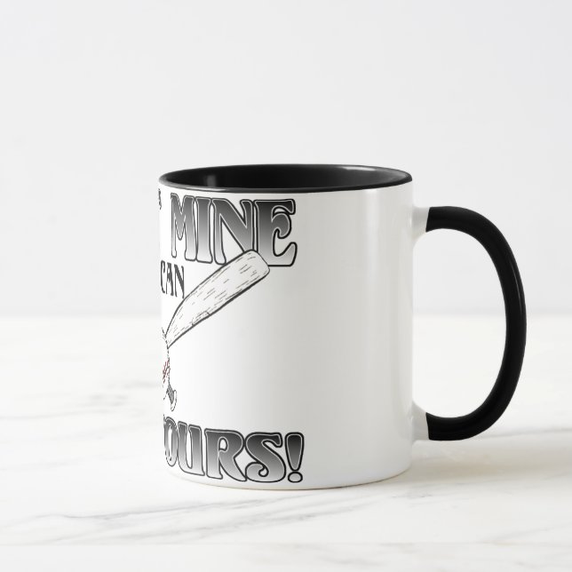 Jag blåser min....Kick Yours Softball Mugg (Höger)