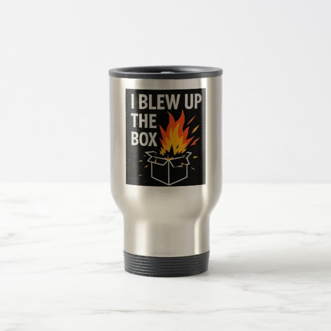 Jag blåser upp lådekaffet Mugg (Center)