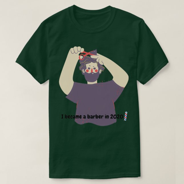Jag blev barber 2020 t shirt (Design framsida)