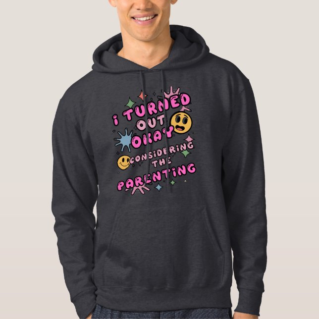 Jag blev klar med föräldern. hoodie (Framsida)