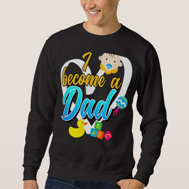 Jag blev pappa Expectant Far Lång Ärmad Tröja (Framsida)