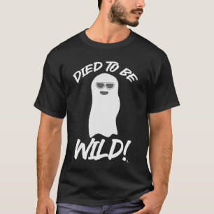 Jag blev Vild Goofy Ghost Slogan T Shirt