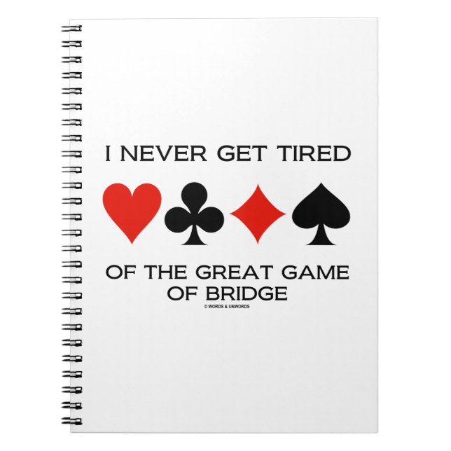 Jag blir aldrig trött på brons Underbara spel Anteckningsbok (Framsidan)