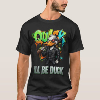Jag blir anka – Rolig beväpnad anka serie design T Shirt