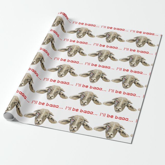 Jag blir Baaa Funny Goat Science fiction-citat Presentpapper (Utrullad)