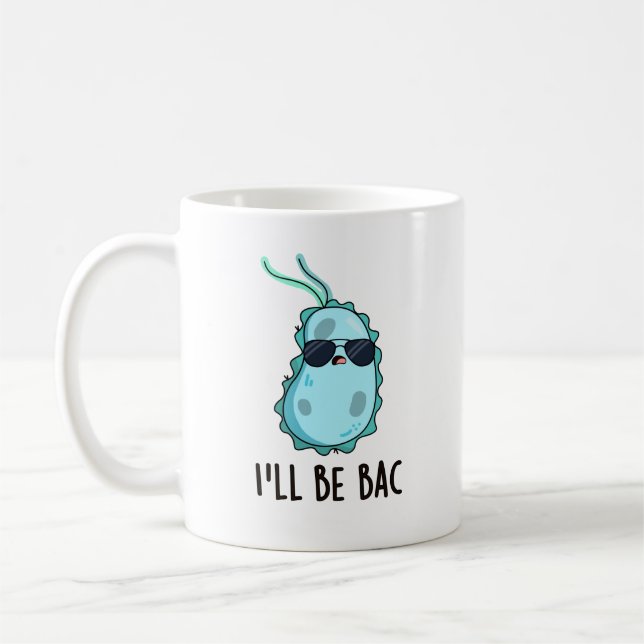 Jag blir Bac-funny biologi Bacteria Pun Kaffemugg (Vänster)