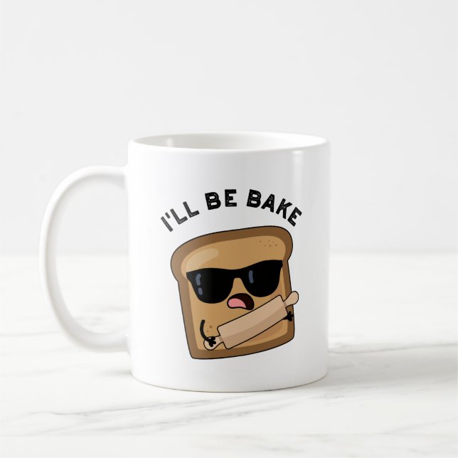 Jag blir Bake Funny Bread Movie Pun Kaffemugg (Vänster)