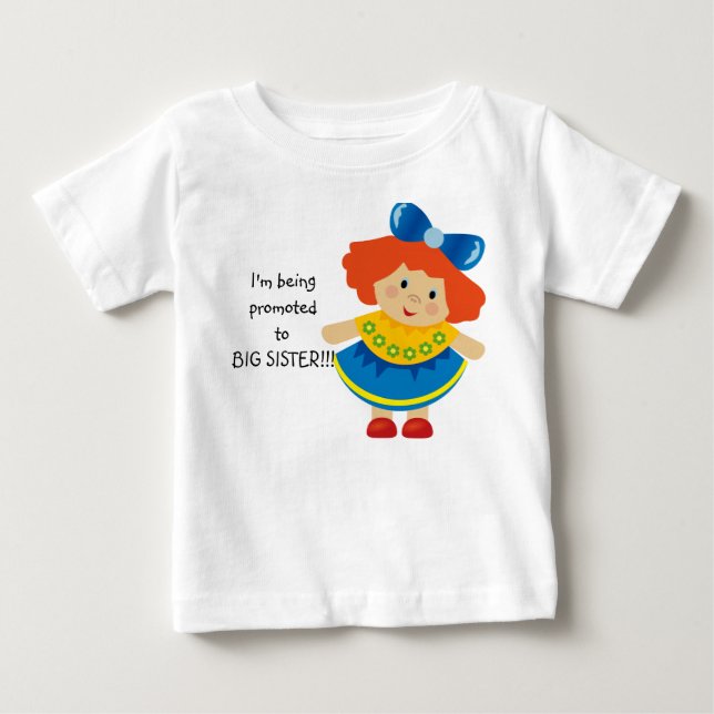 Jag blir befordrad till Big Sister Infant Tshirt T-shirt (Framsida)