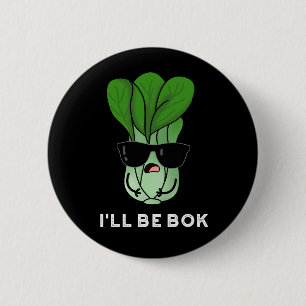Jag blir Bok Funny Veggie Movie Pun Mörk BG Knapp