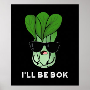 Jag blir Bok Funny Veggie Movie Pun Mörk BG Poster