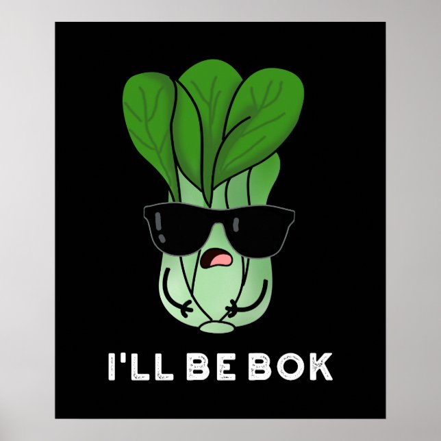 Jag blir Bok Funny Veggie Movie Pun Mörk BG Poster (Framsidan)