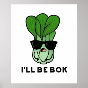 Jag blir Bok Funny Veggie Movie Pun Poster