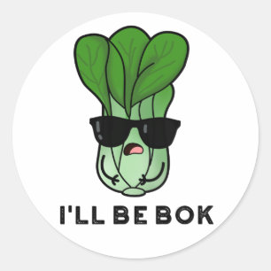 Jag blir Bok Funny Veggie Movie Pun Runt Klistermärke