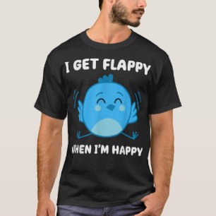 Jag blir Flappy när jag är Lycklig Lusnys Autism A T Shirt