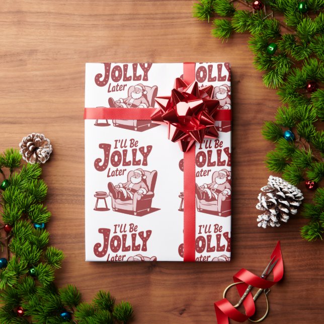 Jag blir glad senare Roligt julpappa Julhumor Presentpapper (Julgåva)