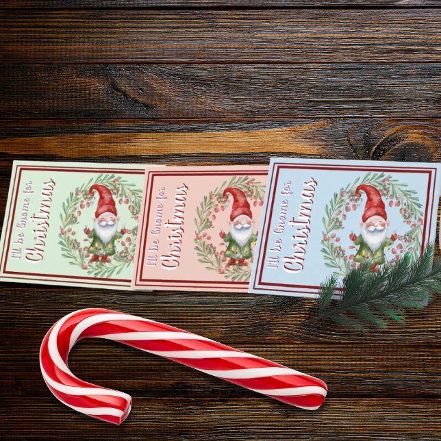 Jag blir Gnome för julfärgsfärgkort Tack Kort (Skapare uppladdad)