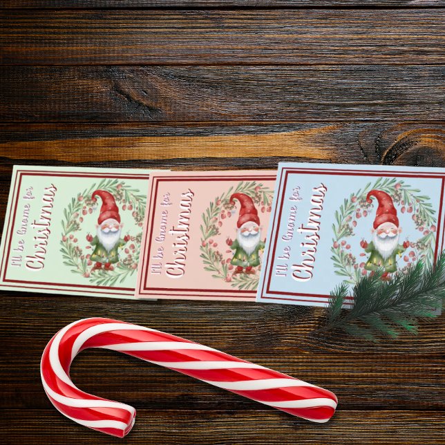 Jag blir Gnome för julfärgsfärgkort Tack Kort (Skapare uppladdad)