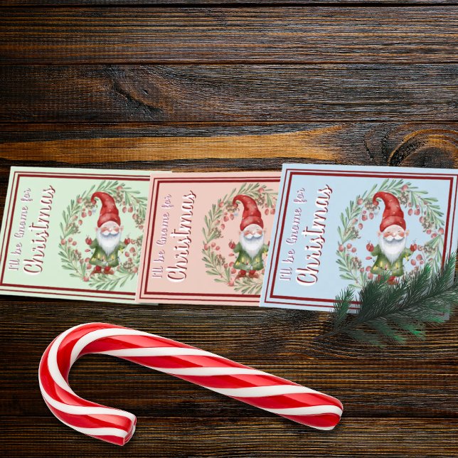 Jag blir Gnome för julfärgsfärgkort Tack Kort (Skapare uppladdad)