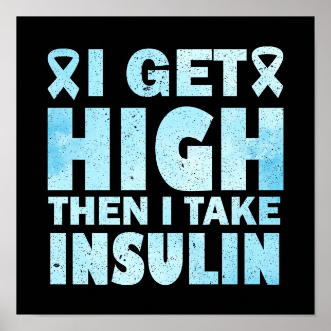 Jag blir hög och tar insulin poster (Framsidan)