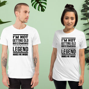 Jag blir inte gammal, en förklaring, gör mig unik t shirt