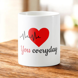 Jag blir kär i dig varje dag 2 Matchande par Kaffemugg