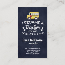 Jag blir lärare visitkort