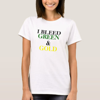 JAG BLÖDER, GÖRAR GRÖN, &, GULD T-SHIRT