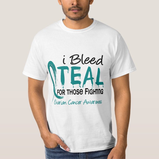 Jag blöder krickan för de som slåss Ovarian cancer Tee (Framsida)