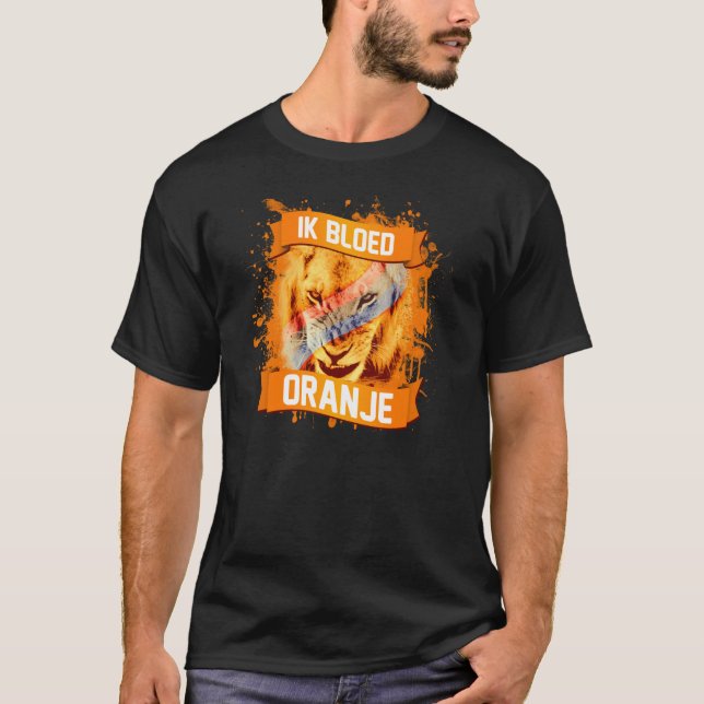 Jag blöder orangen (nederländsk fotboll) t-shirt (Framsida)