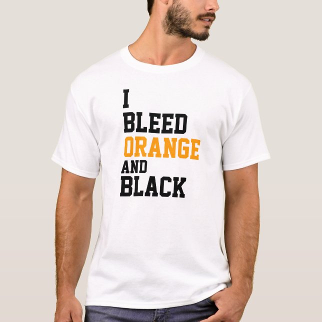 Jag blöder orangen och svärtar t-shirt (Framsida)