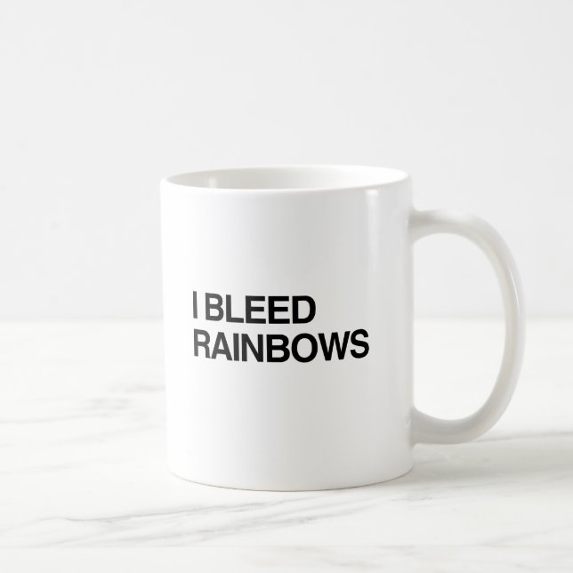 Jag blöder regnbågar.png kaffemugg (Höger)