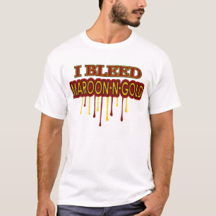 Jag blöder rödbrunt n-guld t shirt