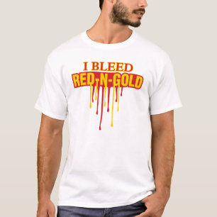 Jag blöder rött och guld- t shirt