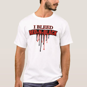 Jag blöder rött och svart tee shirt