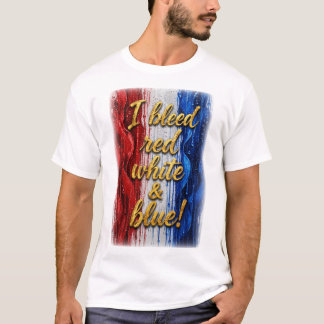 Jag blöder rött vitt & blått - Unisex T-shirt