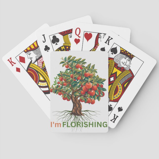 Jag blomstrar – Rotad tillväxt Inspirations träd Casinokort (Baksidan)