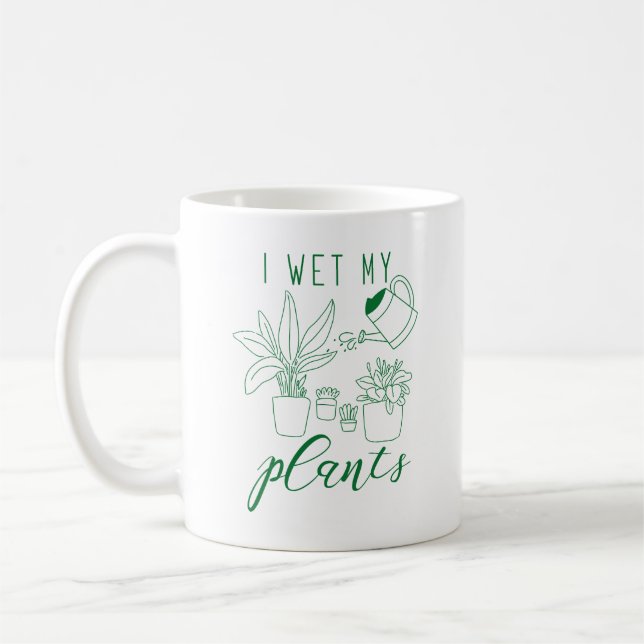 Jag Blötter mina växter Kaffemugg (Vänster)