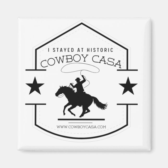 Jag bodde på Cowboy Casa Logo Magnet (Framsidan)