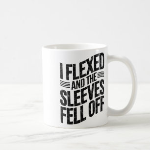 Jag böjde mig och ärmarna föll av Gym Humor Tränin Kaffemugg