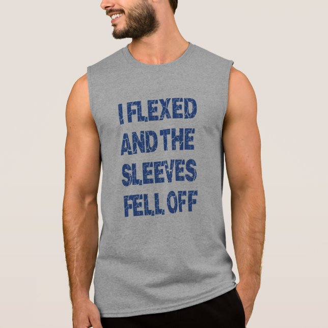 Jag böjde, och sleeverna avverkar av manar tanktop sleeveless tee (Framsida)