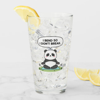 “Jag böjer mig så jag inte bryter” pandadesign Glaskopp