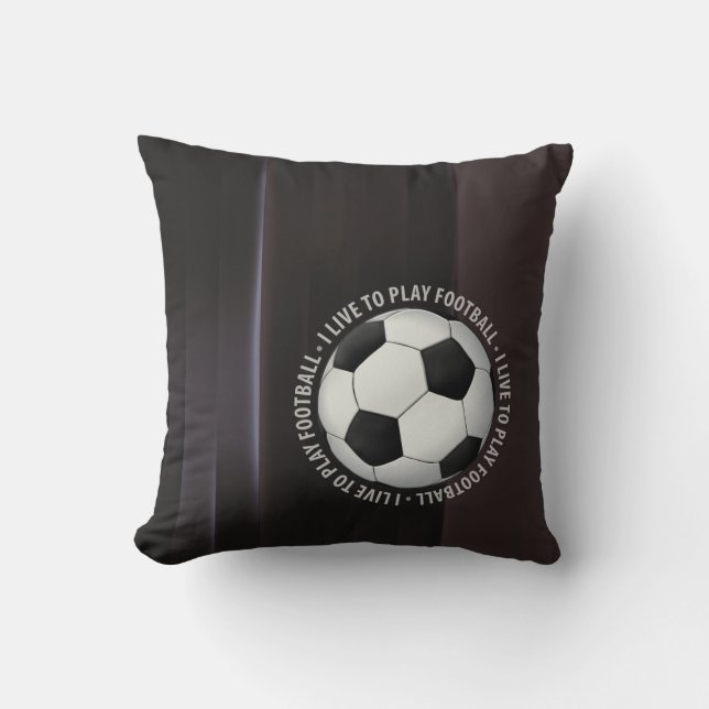 Jag bor för att leka fotbollfanatikern kudde (Framsida)