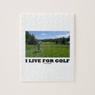 Jag bor för Golf (golfaren på golfbana) Pussel